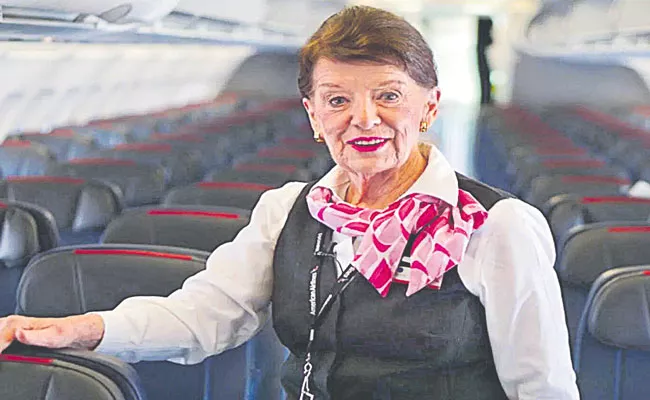 86 Year Old Woman Working For 65 Years As World Oldest Longest Serving Flight Attendant - Sakshi