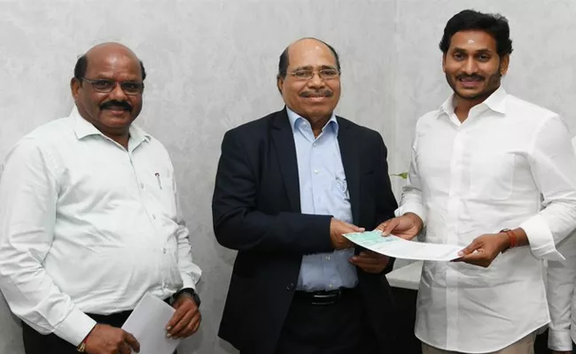 Imperial Granite Pvt Ltd Donates One Crore Five Lakhs to CM Relief Fund - Sakshi