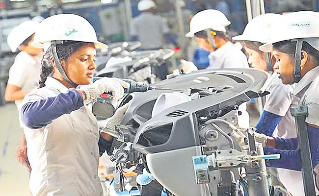 64 per cent of women are working in Automobile manufacturing plants - Sakshi