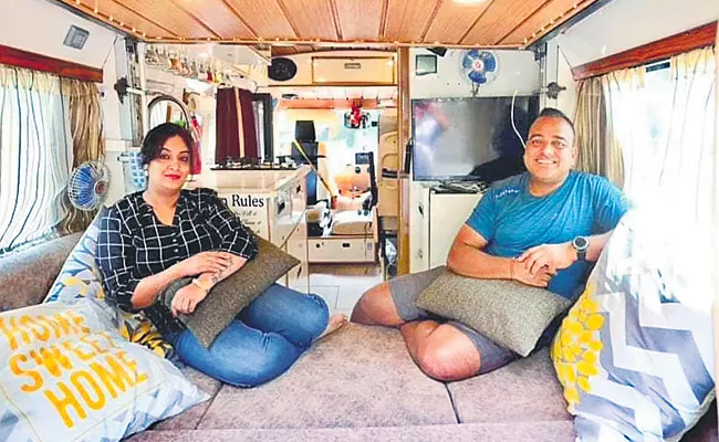 Ruchi Deepak Couple Explore India In Customized Caravan Home On Wheels - Sakshi
