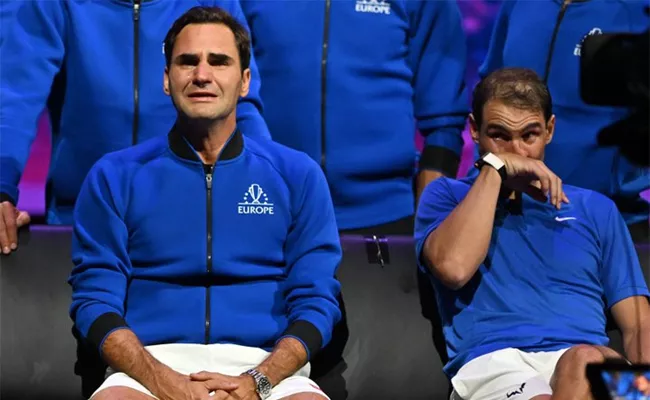 Rafael Nadal Shed-Into Tears As Roger Federer Plays Last Match Viral - Sakshi