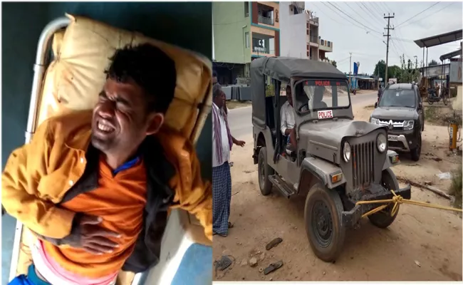 Man Escapes With Police Vehicle in Amarapuram Sathya Sai District - Sakshi