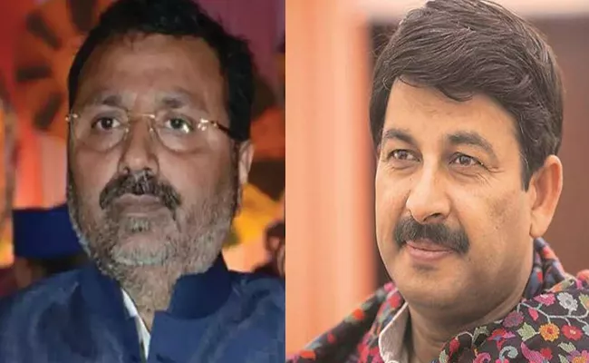 Trespass Case Against BJP MPs Nishikant Dubey Manoj Tiwari - Sakshi