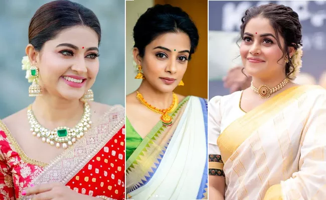 Anupama, Kalyani And Other Celebrities Celebrates Onam Festival - Sakshi