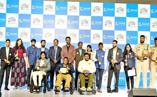 G Square Housing Honoured Para Athletics Wings Of Fire Hyderabad - Sakshi