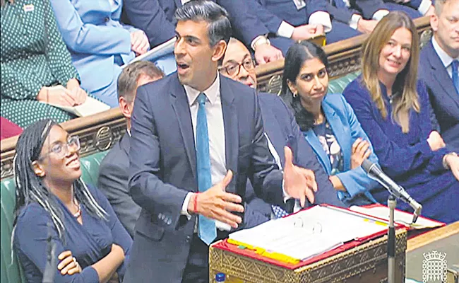 Rishi Sunak faces 1st opposition in Parliament as newest UK prime minister - Sakshi