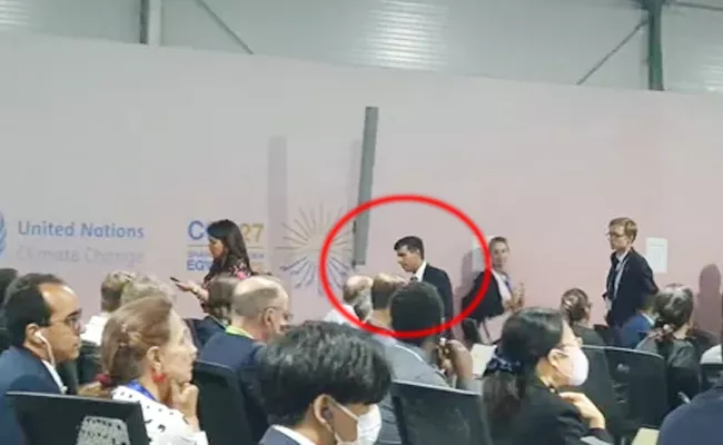 COP 27: UK PM Rishi Sunak Leaves Stage At Climate Summit Viral - Sakshi