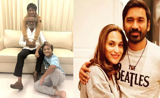 Super Star Rajinikanth Spend Time With Grandson After Birthday Celebration - Sakshi