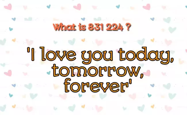 Did You Know 831224 Means I Love You Today Tomorrow Forever Here’s How - Sakshi