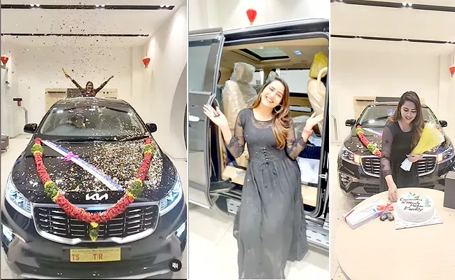 Bigg Boss Fame Himaja Buys A New Car, Video Goes Viral - Sakshi