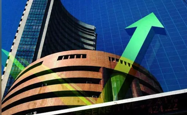 Sensex up 319 pts Nifty ends above18100 - Sakshi