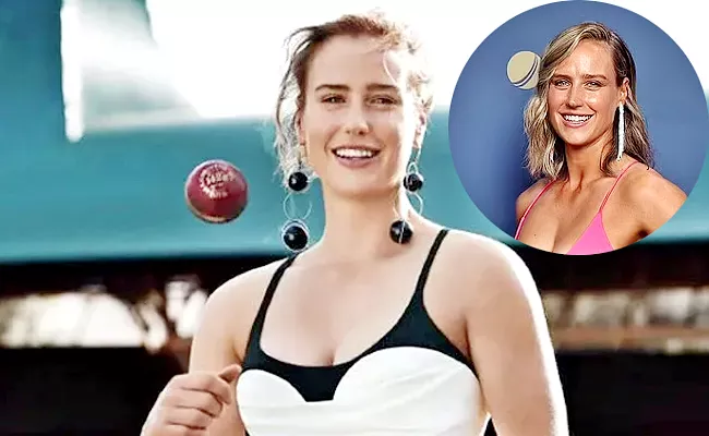 Ellyse Perry Shows-Off Cleavage Low-Cut Dress Australian Cricket  - Sakshi