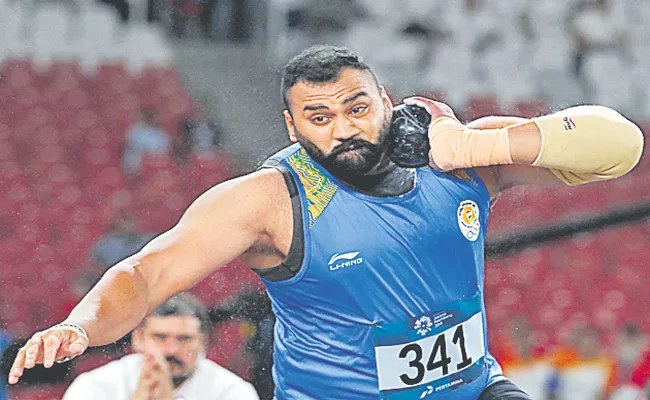 Asian indoor athletics championships: Shot putter Tajinderpal Singh Toor wins gold - Sakshi