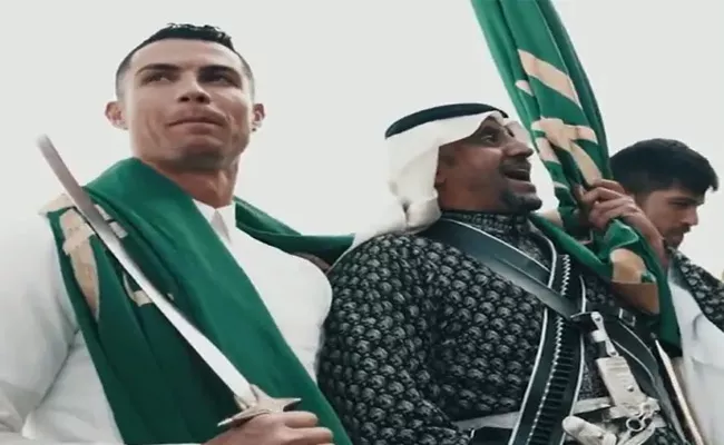 Cristiano Ronaldo Special Celebration At Al Nassr On Saudi Arabia Founding Day - Sakshi