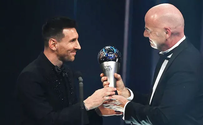 Messi Wins Best FIFA Mens Player Award Ahead-Kylian Mbappe-Karim Benzema - Sakshi