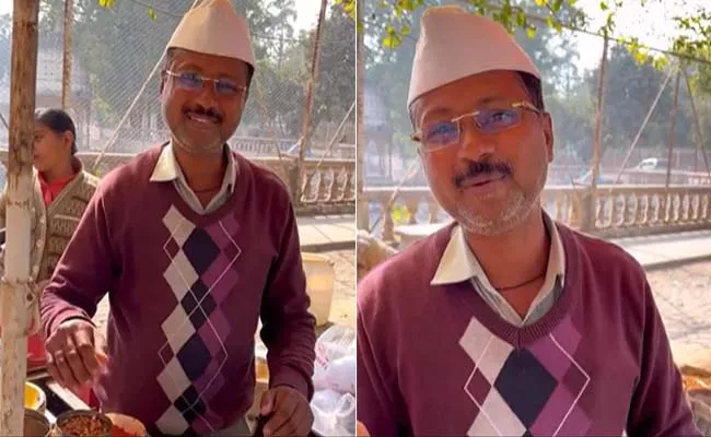 Viral Video: Chaat Seller Also Seen Wearing Arvind Kejriwals Iconic Cap - Sakshi