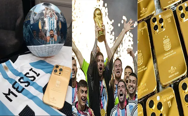 Messi Orders 35-Gold i-Phones World Cup Winning Argentina Team-Staff - Sakshi