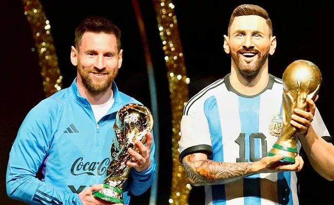 Messi Honoured With Statue At South America Football Headquarter  - Sakshi