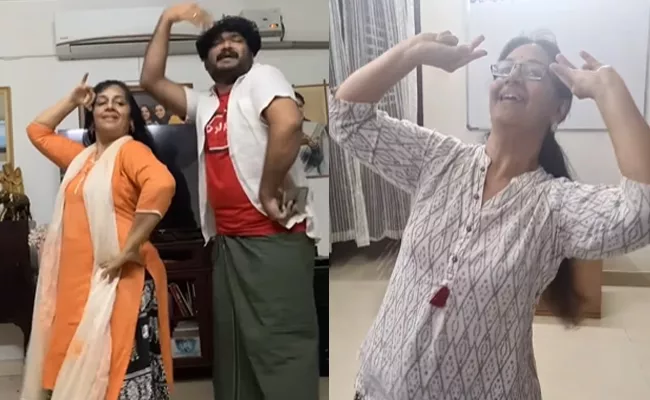 Dasara: Keerthi Suresh Mother Menaka Dance For Chamkeela Angeelesi Song - Sakshi