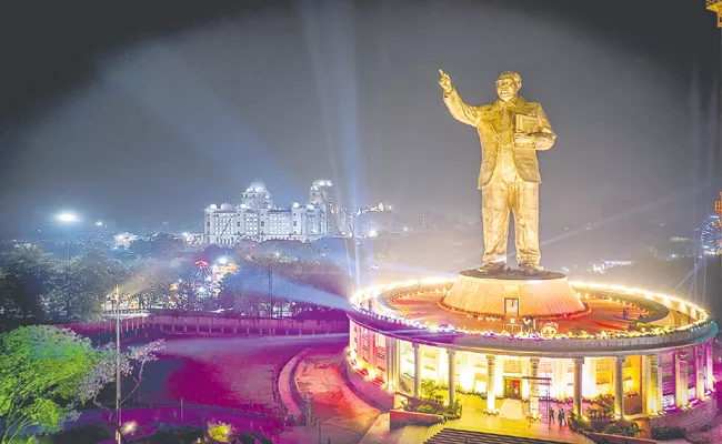 CM KCR will unveil a 125 feet statue of BR Ambedkar 14th April 2023 - Sakshi