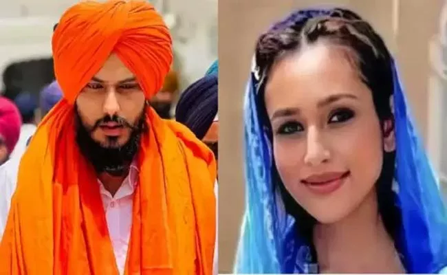 Amritpal Singh wife Kirandeep Kaur Questioning At Amritsar Airport - Sakshi