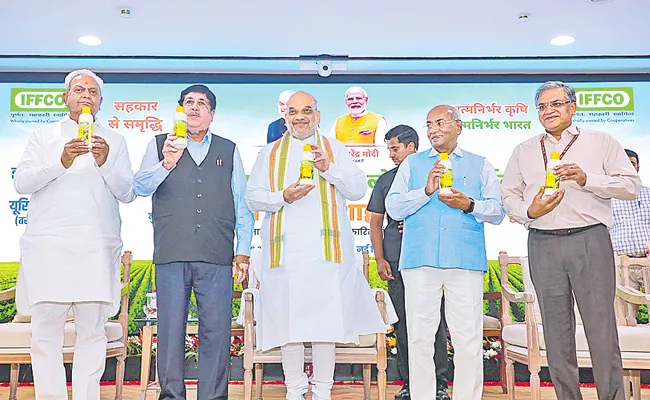 Union Home Minister Amit Shah: Farmers to use nano liquid fertilisers to cut imports - Sakshi