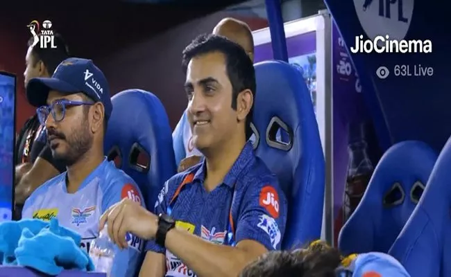 FANS cant keep calm after Gambhir grins like a Cheshire cat in LSG - Sakshi