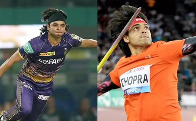 KKR Suyash Sharma Looking Like Olympic Gold Medallist Neeraj Chopra - Sakshi