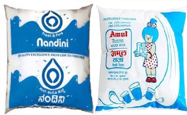 Nandini Milk Row In Karnataka Over Amul Entry - Sakshi