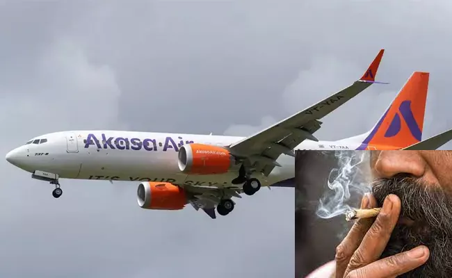 Smoking Beedi inside Flight - Sakshi