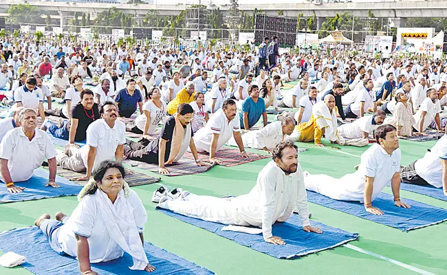 25 days Yoga Day countdown at Secunderabad Parade Ground - Sakshi