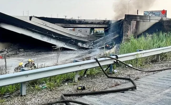 Busy US Highway Collapses After Oil Tanker Burst Into Flames In Philadelphia - Sakshi