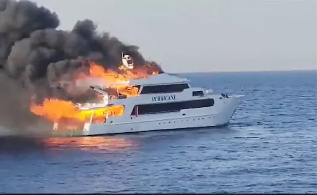 Tourists Missing After Boat Bursts Into Flames Off Egypt Coast - Sakshi
