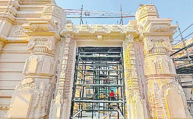 Ground floor of Ram Temple in Ayodhya in final stages of construction - Sakshi