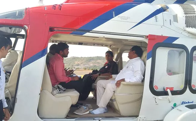 Errabelli Dayakar Travelling Helicopter Made Emergency Landing At Yadadri - Sakshi