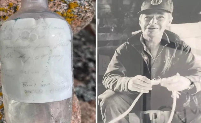 34 Year Old Bottle Found in Sea Message Inside - Sakshi