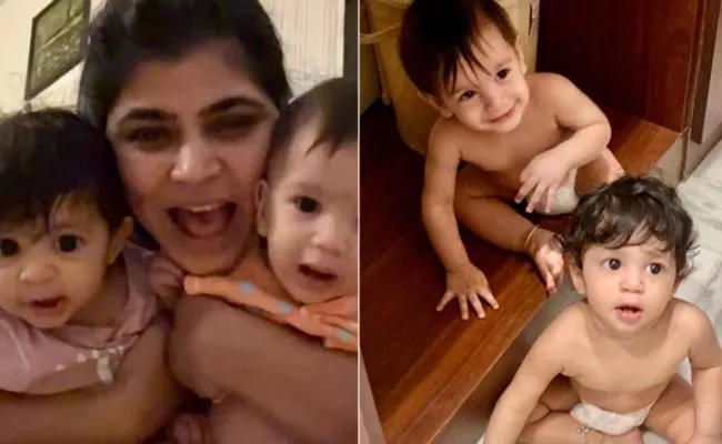 Singer Chinmayi Shares Her Twins Photos After One year  - Sakshi