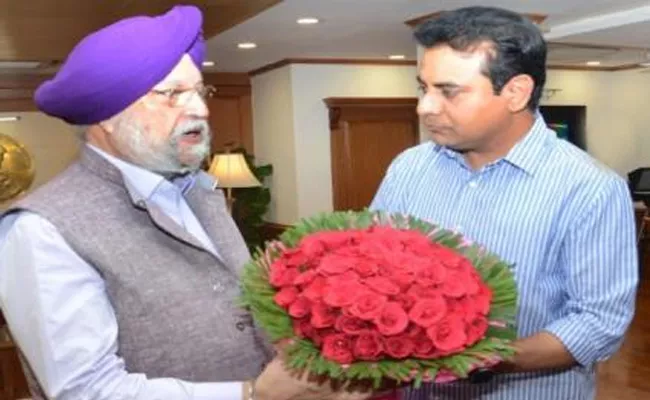 Telangana Minister Ktr Second Day Visit To Delhi - Sakshi