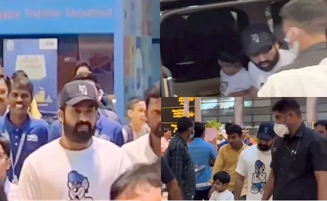 Junior NTR Rerurns From Dubai Vacation With Family - Sakshi