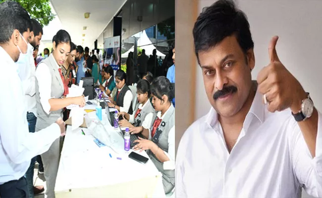 Chiranjeevi Conducted Free Cancer Screening Tests First Camp - Sakshi