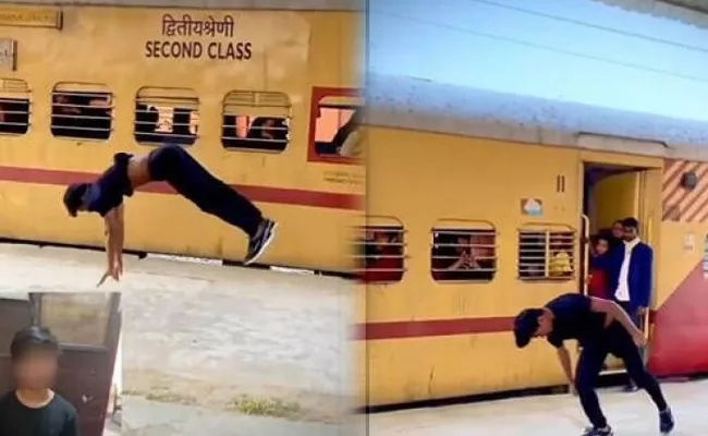 Youth Arrested For Doing Cartwheels On Railway Station Platform Bihar - Sakshi