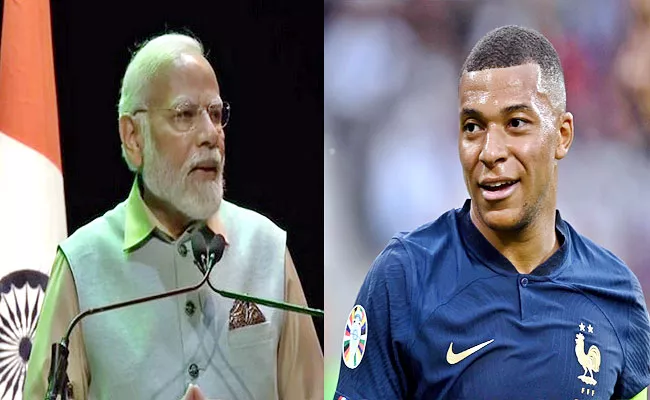PM Modi Says-Kylian Mbappe-Known More People In-India Than France - Sakshi
