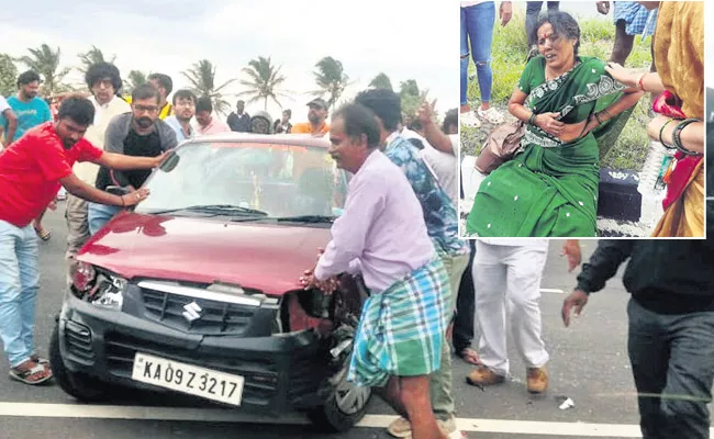 road accident in expressway - Sakshi