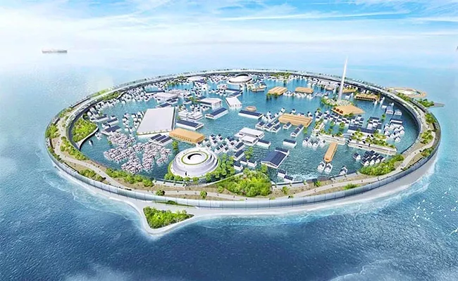 Japans Company Is Building A Massive Floating City In The Ocean - Sakshi