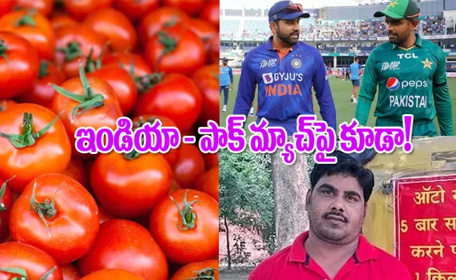 Auto Driver Giving Free Tomatoes To His Customers - Sakshi