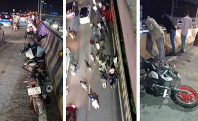 Young Man Died In Road Accident In Gachibowli Fly Over - Sakshi