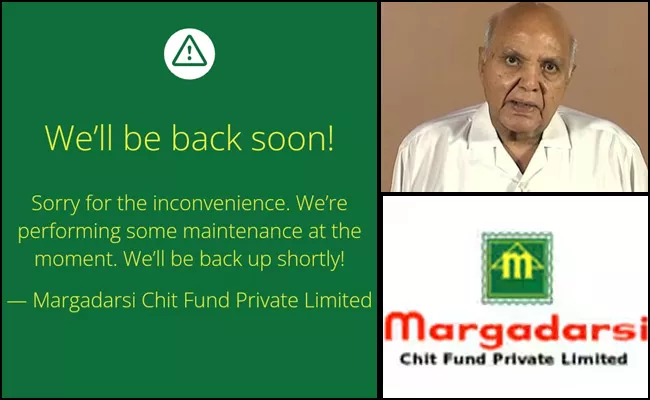 Margadarsi Chit Fund Website Is Down - Sakshi
