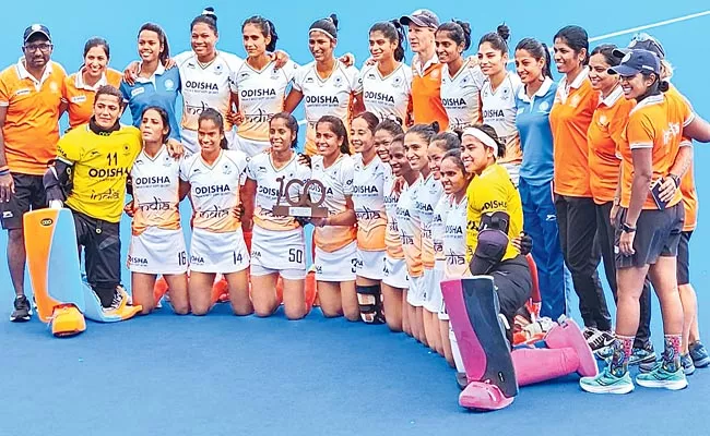 Indian team is the winner of the tri nation womens hockey tournament - Sakshi