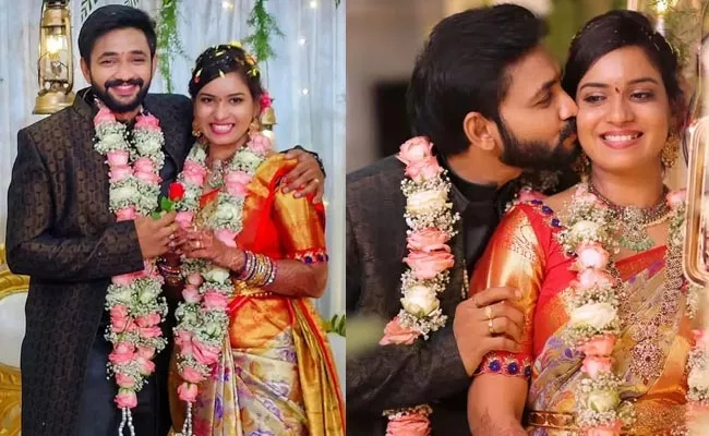 Telugu Serial Actor Krishna Reddy Engagement Pics Viral - Sakshi
