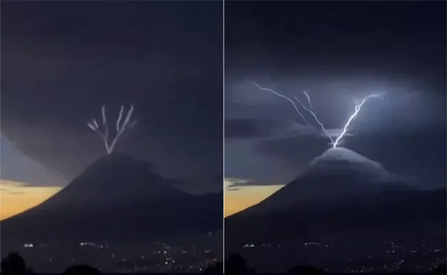 Video of Heavy Lightning Thunderstorm - Sakshi